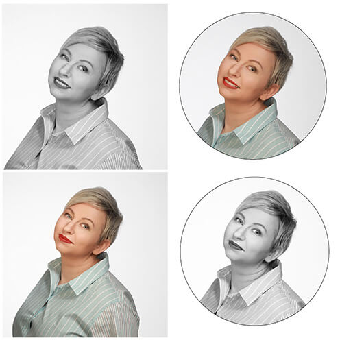 Haimme kahdenlaista mahdollisimman kaunista ilmettä ja niistä erilaisia rajauksia